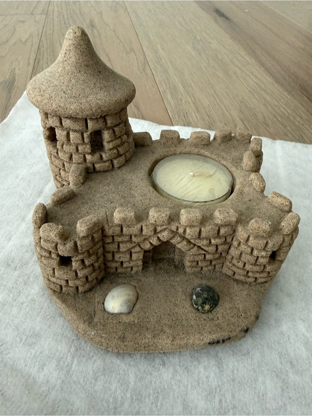 Sandcastle Tealight Candle Holder - Beachy Decor